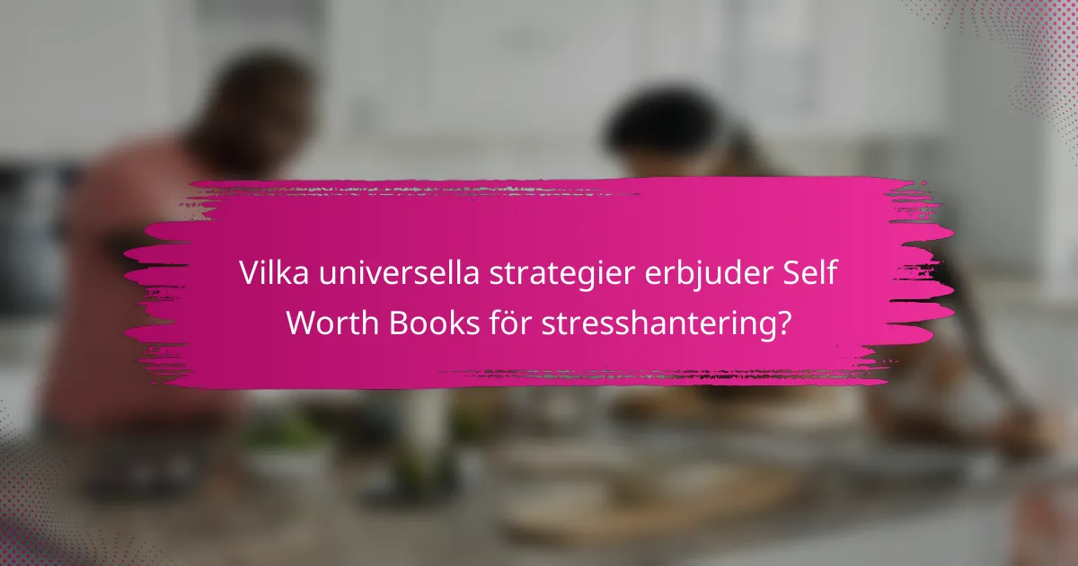 Vilka universella strategier erbjuder Self Worth Books för stresshantering?